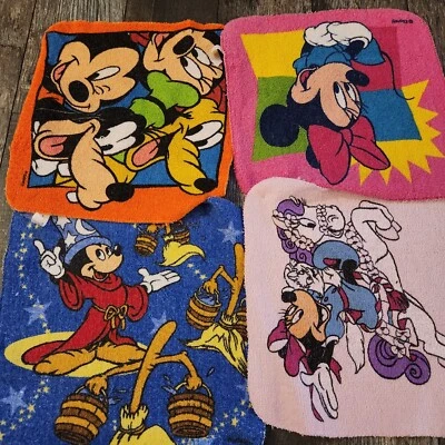 Новый Disney 4 изделия напечатано полотенце стирка ткани полотенце ванны Микки Дональд Минни - Изображение 1 из 4
