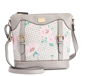 Concept Taylor Signature Umhängetasche - grau rosa Blumen UVP 69 $ () - Bild 1 von 4