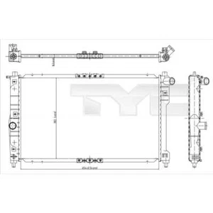 TYC Enfriador Refrigeración Del Motor Ventilador Apto para Daewoo Nubira Klaj - Imagen 1 de 1