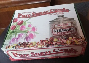 Vintage Stewart  Old Fashion Pure Sugar Candy Soft Candy Balls~~Empty Box - Picture 1 of 8