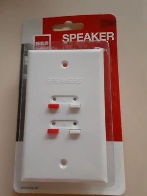 RCA Speaker Wall Plate for In-Wall Speaker Installations  White  AH300WHR   - Image 1 of 2