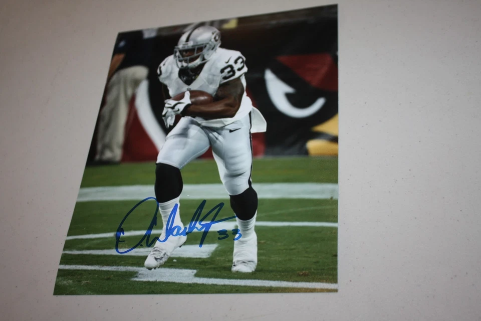 OAKLAND RAIDERS DEANDRE WASHINGTON #33 FIRMADO AUTO 8X10 FOTO POSE 2 Foto 1 de 1