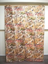 3 Tab Top Japanese Silk Tapestry Wall Hanging, Partition, Table Cloth Home Decor