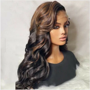 Highlight Blonde 4X4 Lace Closure Wig Remy Human Hair Body Wave 5X5 PU Silk Top - Picture 1 of 14