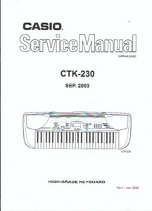 Casio Service Manual für CTK-230 Copy - Picture 1 of 1