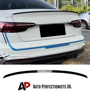 Kit de carrocería alerón labio alerón trasero estilo S4 negro brillante para Audi A4 B9 Aero 2016+ - Imagen 1 de 10