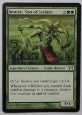 MAGIC THE GATHERING CHAMPIONS KAMIGAWA GREEN SOSUKE SON OF SESHIRO CREATURE CARD