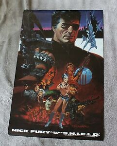 NICK FURY Agent of SHIELD 1988 STERANKO Statue Liberty Marvel Press Poster VGFN