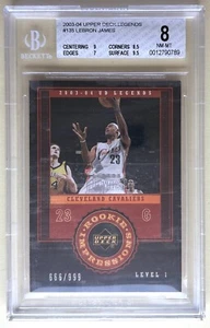 2003-04 UD UPPER DECK LEGENDS #135 LEBRON JAMES BGS 8 NM-MT 666/999 - Picture 1 of 2