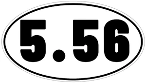 Oval 5.56 Sticker 556 Vinyl Decal Car Window Laptop - Picture 1 of 1