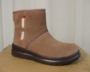 NEW UGG Womens I Heart Kisses Mini Boot Twinface sheepskin LATTE Brown US 5/36 - Picture 1 of 12