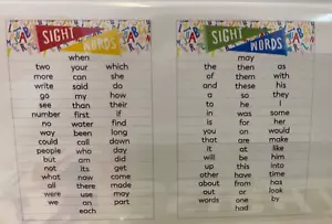 2er-Pack Schulplakate ANSICHTWÖRTER 18"" x 12"" Lehrerbedarf Klassenzimmer Dekor LESEN - Bild 1 von 3