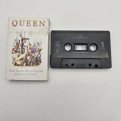 Vintage Queen Cassette The Show Must Go On Bohemian Rhapsody 1992 Rock Tape - Image 1 of 4