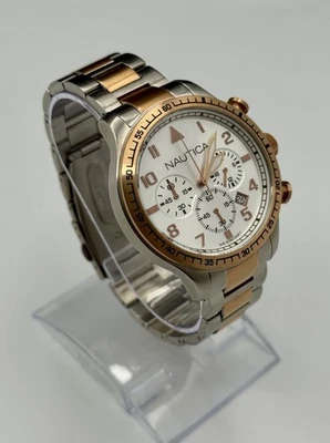 Reloj Pulsera Hombre Nautica N4816GAB16 Cronógrafo, Dos Tonos, Analogico Cuarzo  Foto 1 de 4