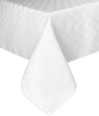 Servizio Tovaglia FIANDRA Bianca Puro Cotone Con TOVAGLIOLI - Cm. 140X360 + 18 T - Immagine 1 di 4