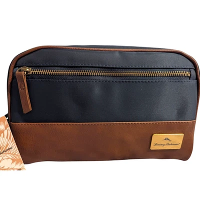 NUEVO CON ETIQUETAS Tommy Bahama Para hombres Artículos de Aseo Afeitado Dopp Bolso de Viaje Azul Marino y Verde NUEVO Foto 1 de 2