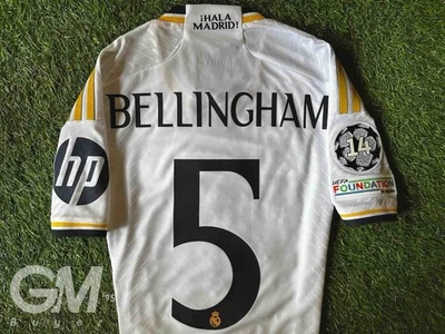 Maglia Adidas Authentic Player Shirt Real Madrid Final Champions Bellingham 5 S - Immagine 1 di 4