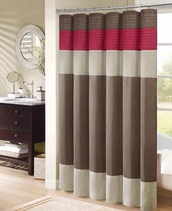 Tenda doccia a pezzi in finta seta Madison Park Amherst 72x72" per arredo bagno - Foto 1 di 3