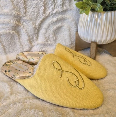 Zapatillas de lana Sam Edelman amarillo mantequilla bordado logotipo sin cordones talla 8,5 Foto 1 de 4