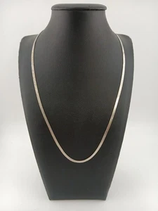 925 STERLING SILBER 18" flache Fischgrät Kette Halskette - Bild 1 von 8