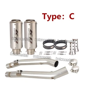Slip For Suzuki Vstrom 1000 DL1000 2002-2013 Exhaust Mid Link Black Muffler Pipe - Picture 1 of 15