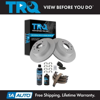 Kit de pastillas de freno trasero y rotor TRQ para Nissan 350Z 2003-2005 INFINITI G35 Foto 1 de 4