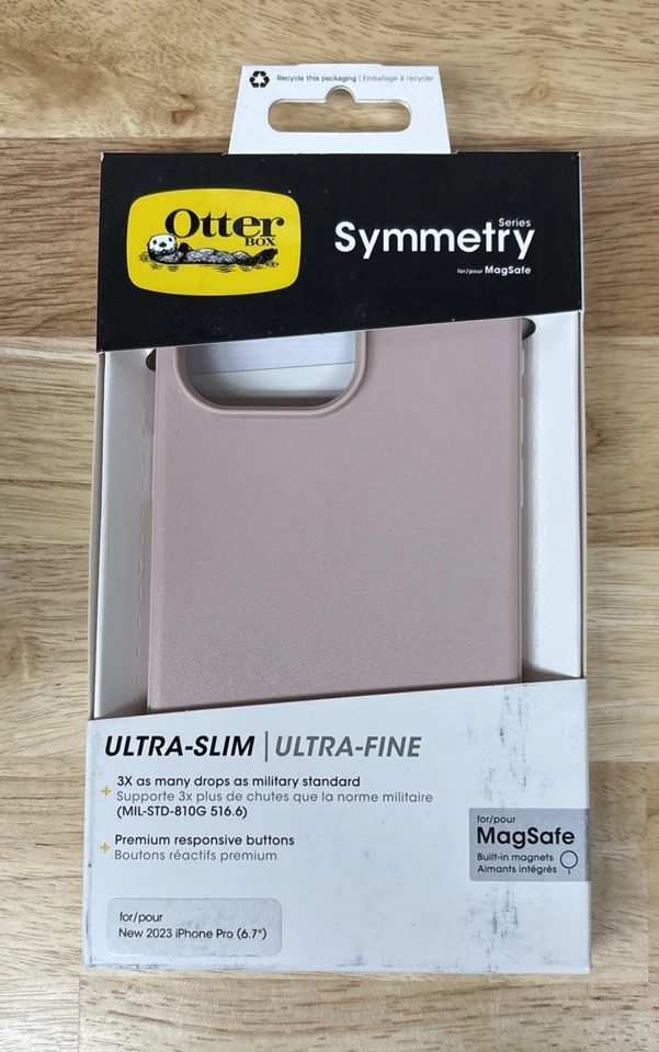 Funda MagSafe OtterBox SYMMETRY SERIES para iPhone 15 Pro Max, Zapatos de Ballet (Rosa) Foto 1 de 1