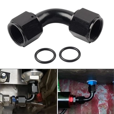 10AN Female to Female 90 Degree Swivel Coupler Union Fitting Adapter Connector - Image 1 of 4