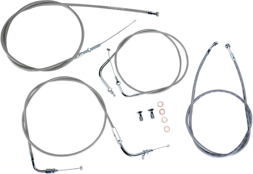 Baron BA-8014KT-16 不锈钢电缆和线套件 98-17 XVS 650 V 星定制 — 第 1/1 张图片