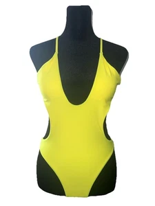 Womens Sexy Cut Out Monokini Size XS Swimsuit One Piece Thong Bathing Swimsuit - Picture 1 of 5