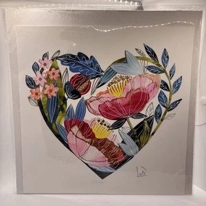 Lana Nguyen Lan Kunst und Design Blumen Herz Kunstwerk Wanddekoration 12 x 12 Zoll - Bild 1 von 10