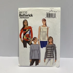 Butterick B6132 Misses Top Blouse Sewing Pattern Sz 6-14 Uncut - Picture 1 of 2