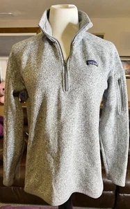 PATAGONIA Womens XL Better Sweater 1/4 Zip Fleece Pullover Birch White NWT Rare - Picture 1 of 4