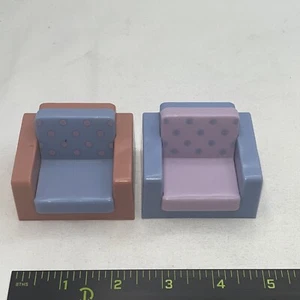 Bluey Family House Furniture Replacement Set Lot of 2 Living Room Chairs - Picture 1 of 6