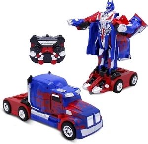 Remote Control Transforming Robot Truck - Boys 8-13 Gift with Lights & Sounds - Picture 1 of 10