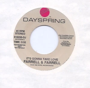 Farrell & Farrell - It's Gonna Take Love - 45 rpm Radio Promo - Imagen 1 de 1