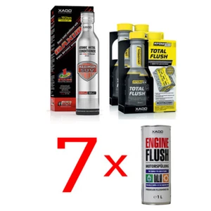 XADO Kit Applicazione: 2x Pulitore Motore + 7L Olio Lavello + Additivo Protezione Usura - Foto 1 di 12