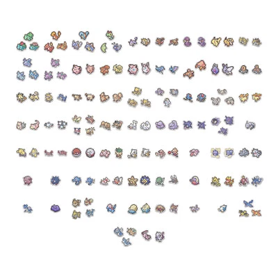 Pixel Pin Badges Generation 1 Kanto Pokemon Scarlet Violet Nintendo Switch 2 New