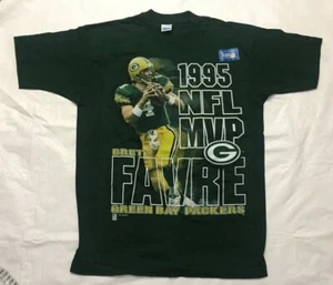 1995 NFL MVP Brett Favre Green Bay Packers T-Shirt Größe Large Salem Sportswear - Bild 1 von 5