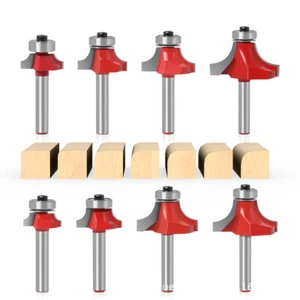 Set di punte per router arrotondate e perline 1 pz gambo 1/4 profilo per formatura bordi - Foto 1 di 11