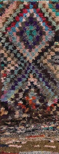 Vintage Vegetable Dye Authentic Moroccan Runner Rug Hand-knotted Plush Wool 3x8 - Picture 1 of 19
