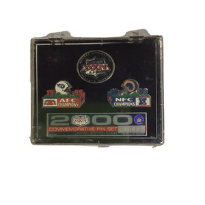 2000 SUPER BOWL COMMEMORATIVE PIN SET 4058/5000 NFL AFC/NFC NEW SEALED - Picture 1 of 3