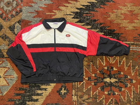 Vintage Indiana University IU Hoosiers Full Zip Windbreaker Jacket Size XXL Cover