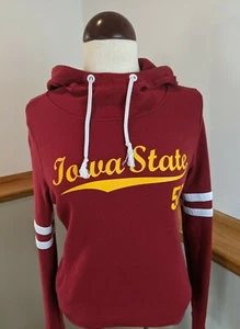 PINK IOWA STATE CYCLONES Graphic Funnel Neck Hooded Sweatshirt Women's Size S - Picture 1 of 9