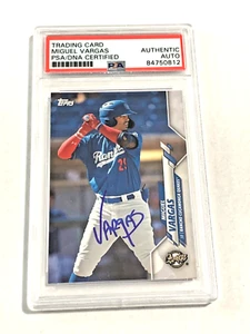 Miguel Vargas autograph signed 2021 Topps Pro Debut baseball card PSA SLAB - Picture 1 of 2