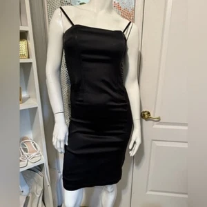 Designed by FERRE Jeans Black Bodycon Designers Dress S • Made in Italy - Picture 1 of 16