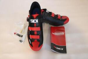 New Sidi Men's Buvel MTB Mountain Bike Shoes 45 10.5 Black Red 2-Bolt Race
