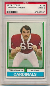 1974 Topps Football Conrad Dobler (Rookie Card) (#233) PSA9 PSA - Picture 1 of 2