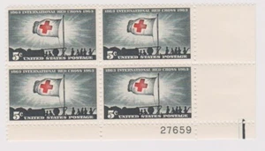 Scott # 1239 Red Cross Centenary Issue MNH Block of 4 stamps - Picture 1 of 2