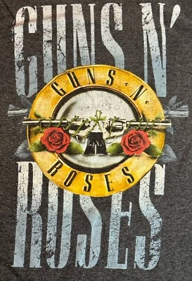 Guns N Roses Graphic T-shirt Men Adult 2XL Gray Red Music Long Sleeve Cotton - Image 1 of 4
